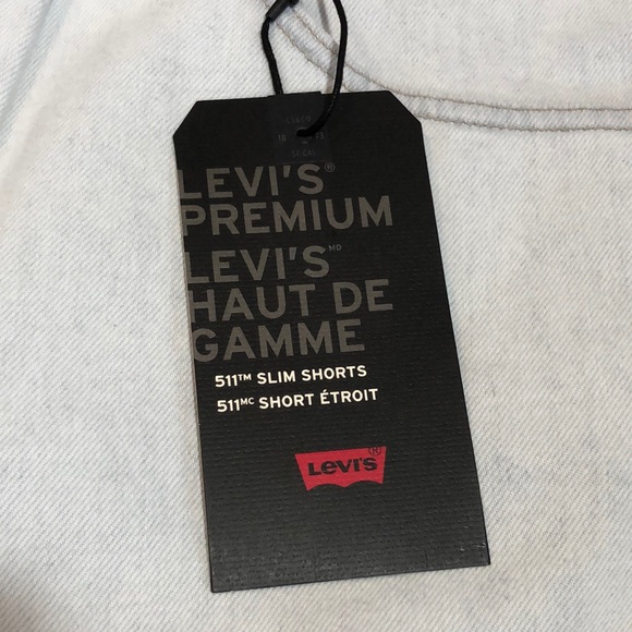 NWT Levi’s 511 Slim Sz 38 Cut-Off Denim Shorts - Picture 3 of 14